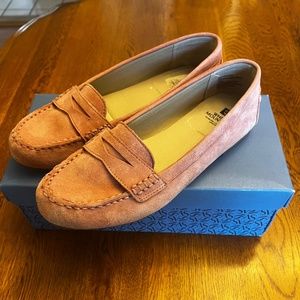 Pink loafers
